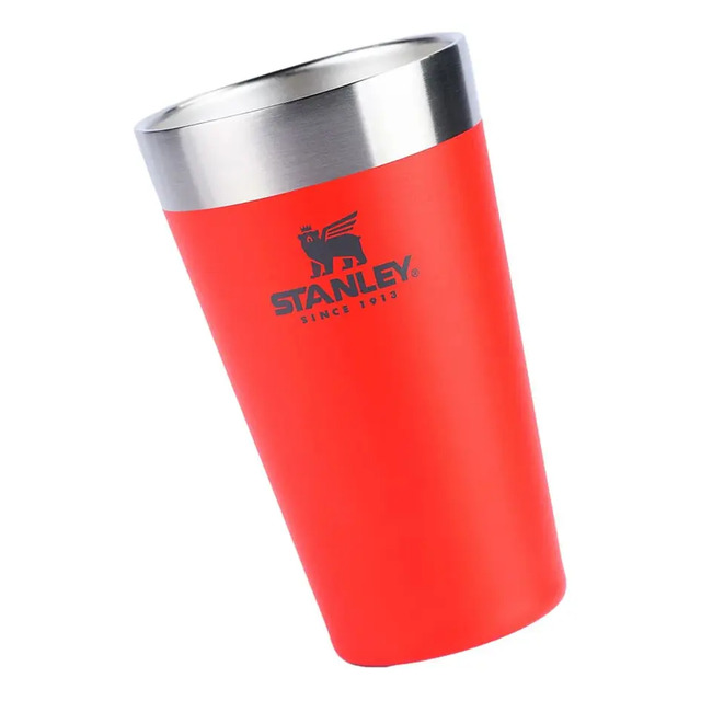Copo Térmico De Cerveja Stanley Flame Red Vermelho | 473ml Liso Copo Térmico De Cerveja Stanley Flame Red Vermelho | 473ml Liso