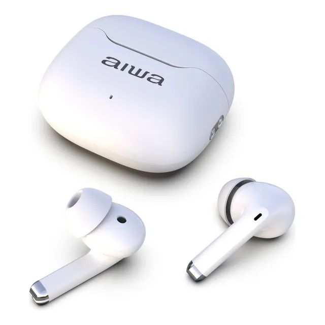 Auriculares In-ear Inalámbricos Aiwa Awtwsg50ancw Noise Cancelling Blanco