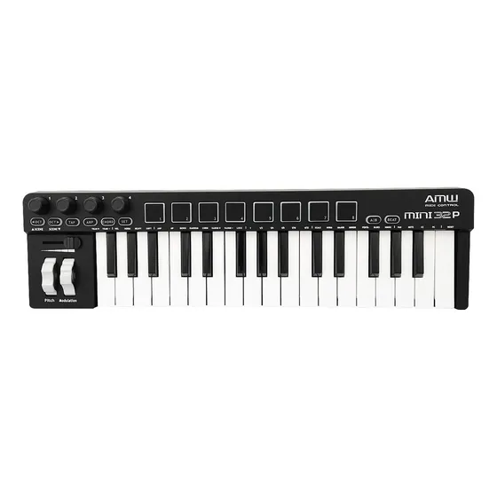Amw Mini 32 Pad Teclado Controlador Midi 8 Pads Teclas . Fl