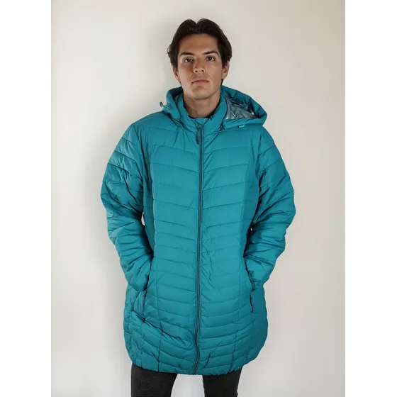 Casaca Dama Largo Impermeable Turquesa - Beyourself