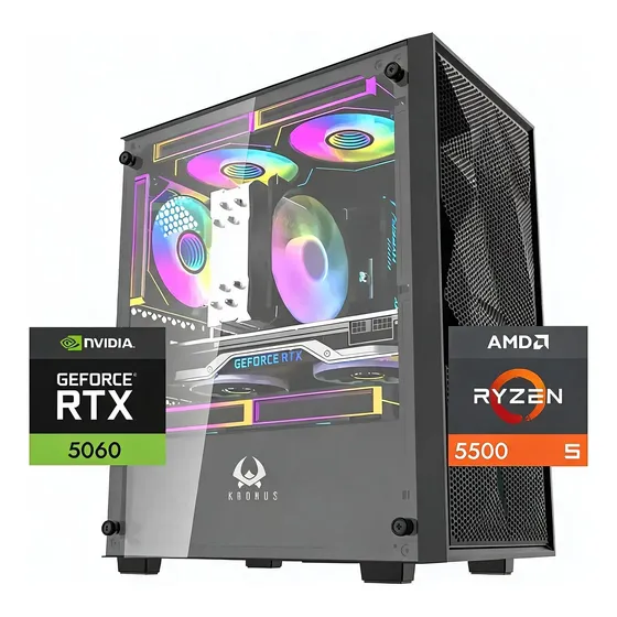 Pc Gamer Warrior Plus Ryzen 5 5500, 1tb, M.2, 32gb Rtx 5060