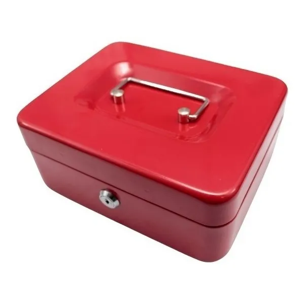 Caja Chica Metálica Seguridad Para Tu Dinero 20 X 16 X 9 Cm