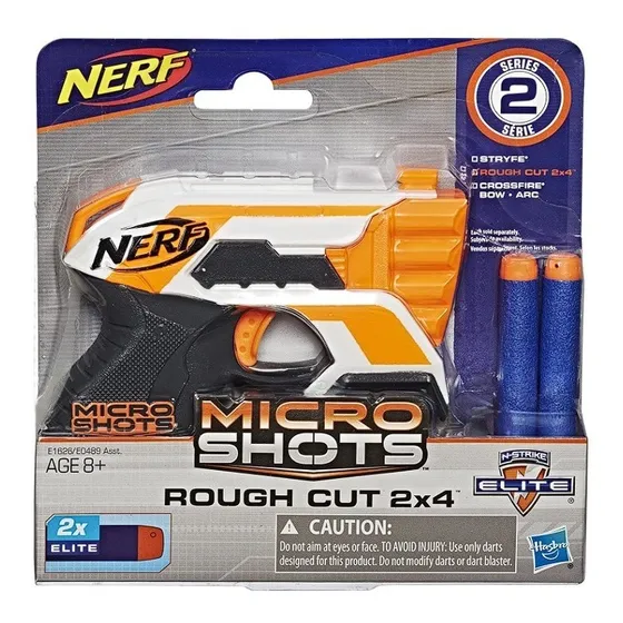 Nerf Micro Shot Rough Cut 2x4 Hasbro Original
