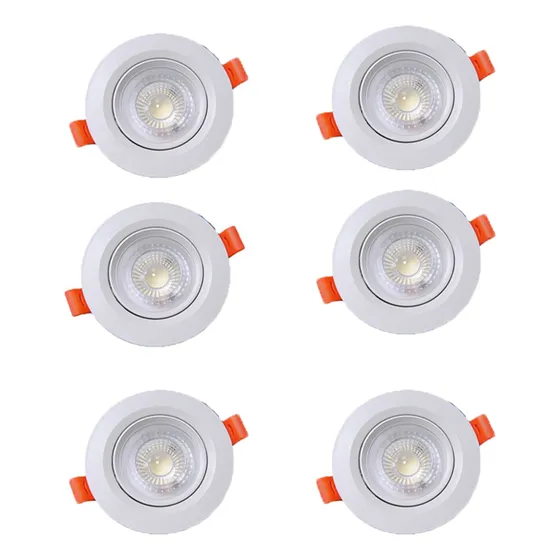 Plafón Led Empotrable Redondo 6w Luz Blanca 560lm 6pzs