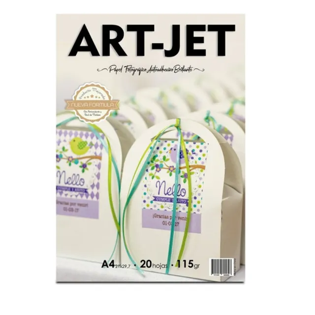 Art-Jet A4 fotografico de 20 hojas de 115g color blanco