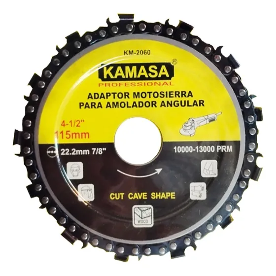 Disco Cadena Motosierra P/amoladora 115mm - - Color Amarillo