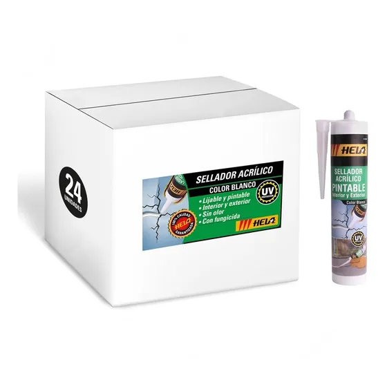 Sellante Acrílico Pintable 280ml Interior/exterior 24 Unid