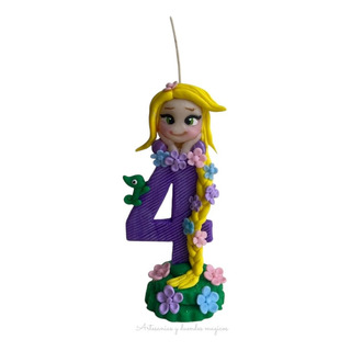 Vela Princesa Rapunzel En Porcelana Fria Vela Princesa Rapunzel En Porcelana Fria