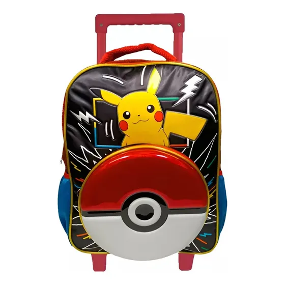 Mochila Tapimovil De Espalda Carro 18 Pulgada Pokemon Pikachu Color Multicolor