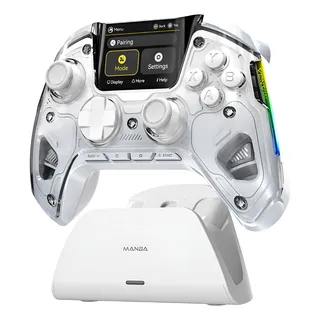 Gamepad Manba One Inalámbrico Pantalla Interactiva Color Blanco