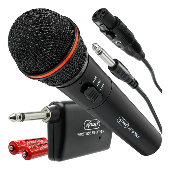 Microfone Sem Fio Profissional De Mão Alcance Até 30mts Show