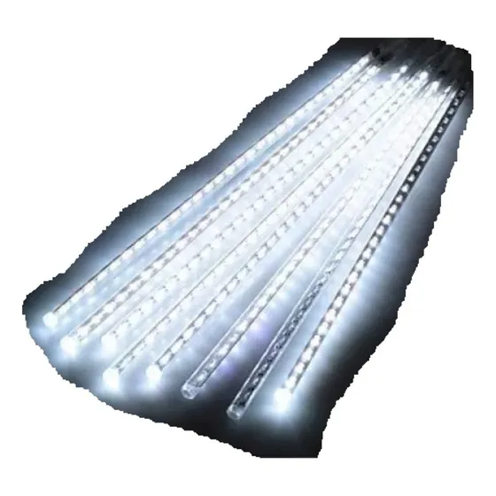 Chuva Gelo 8 Tubo Cascata Natal  Pisca 50cm 