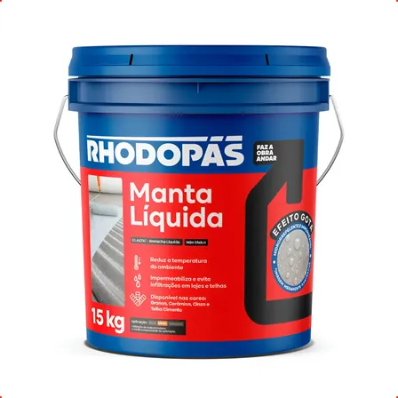 Manta Liquida Emborrachada Branca P/ Lage E Telha Bd. 15kg Branco Fosco