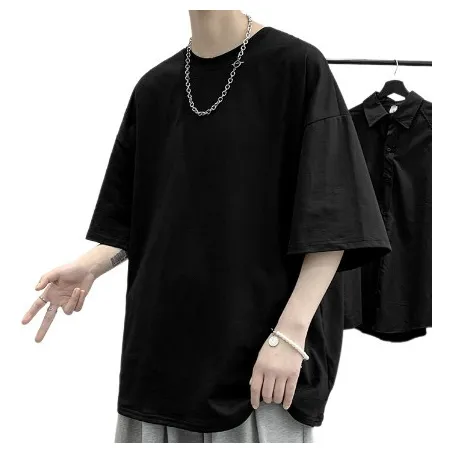 Franela Camiseta Oversize Unicolor Algodón Caballeros 