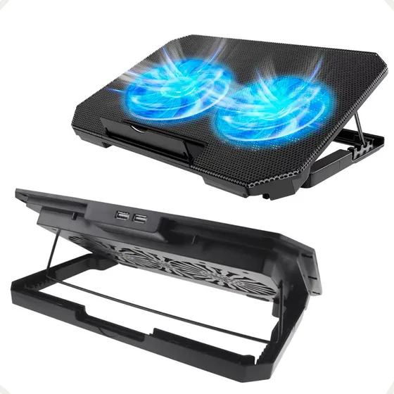 Suporte Notebook 2 Coolers Ventoinhas Potentes Silenciosa