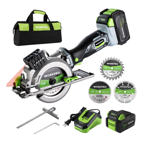 Minisierra Circular Inalámbrica Workpro, 20 V, 4-1/2 Con Bat