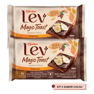 Kit 2 Torrada Marilan Magic Toast Cacau Pacote Com 110g Kit 2 Torrada Marilan Magic Toast Cacau Pacote Com 110g