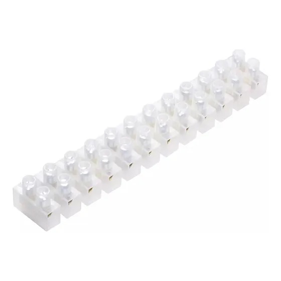Regleta De Conexión Pvc 12mm2 - 15 Amper Pack 10 Unidades Color Transparente