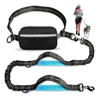 Correa Manos Libres Para Correr Para Perros Con Bolsa Con... Correa Manos Libres Para Correr Para Perros Con Bolsa Con...