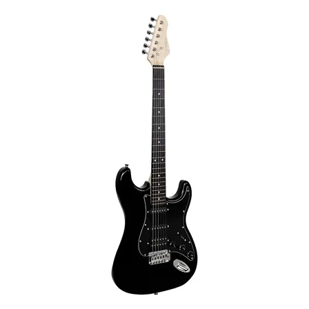 Guitarra Elétrica Giannini G-101 Stratocaster Choupo Preto 6 Cordas