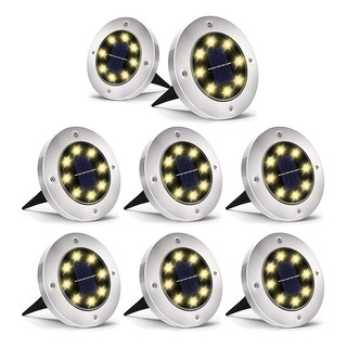 8 Pinchos Solares Led Luz De Jardín 8 Pinchos Solares Led Luz De Jardín