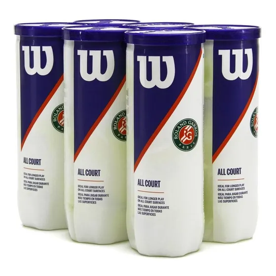 Bola De Tênis Wilson Roland Garros All Court - Pack Com 6 Tu