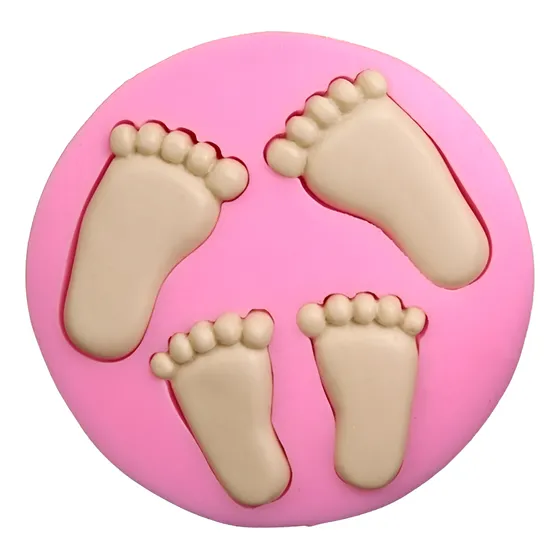 Molde Silicona Pies Bebe Porcelana Fondant Yeso Belgrano