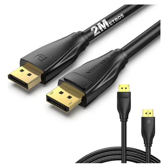 Cabo Dp Displayport Gamer 2 Dois Metro 1.4 8k@240hz 32,4gbps