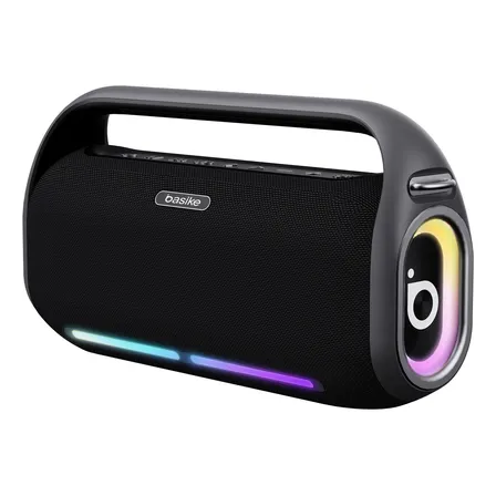 Basike Caixa Som Bluetooth 200w, Boombox Portátil Tws, Luzes Preto 127/220v
