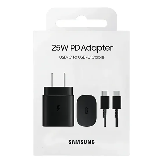 Samsung 25W Tipo C Negro De Pared Con Cable | Cuotas sin interés