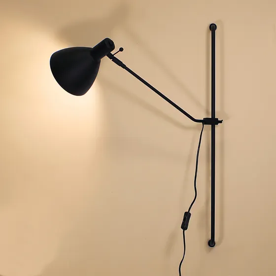 Arandela Articulada 77cm Alumínio Preto Ar1421