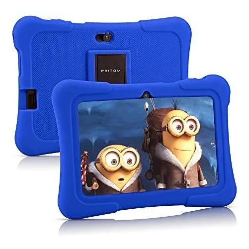 Pritom 7 Pulgadas Niños Tablet, Quad Core Android 10, Xtpq0