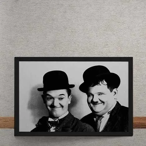 Quadro Decorativo O Gordo E O Magro 43x33cm A3