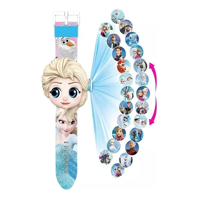 Reloj Frozen (elsa) Proyector Infantil 24 Imagenes