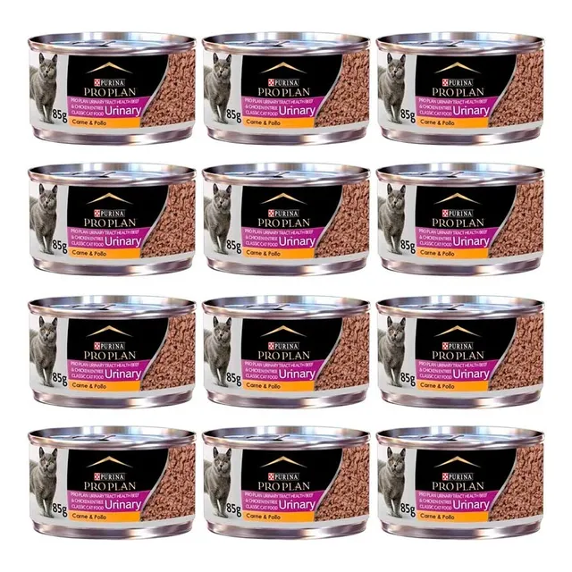 12 X Latas Alimento Gato Purina Proplan Cat Urinary 85gr. Np