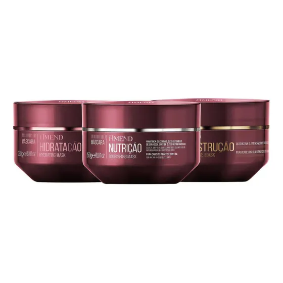 Kit Cronograma Capilar Amend Essenciais 03x250g