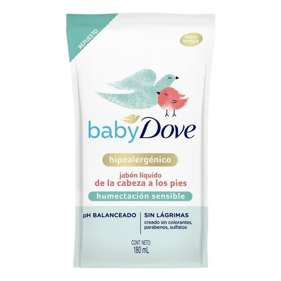 Baby Dove Jabón Líquido Humectación Sensible Repuesto 180 ml