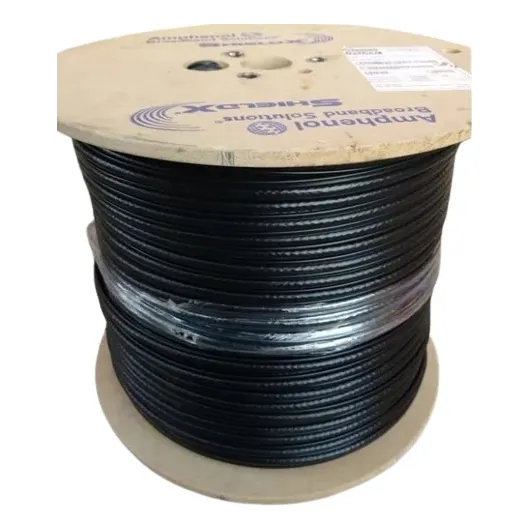 Cabletech Bobina Coaxial RG6 Negro 305 Metros con Portante