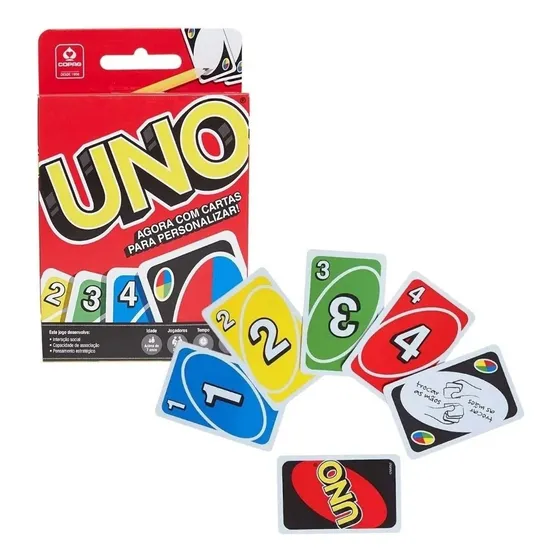 Uno Jogo De Cartas Uno Copag (2 Maços X 114pc) Diversão