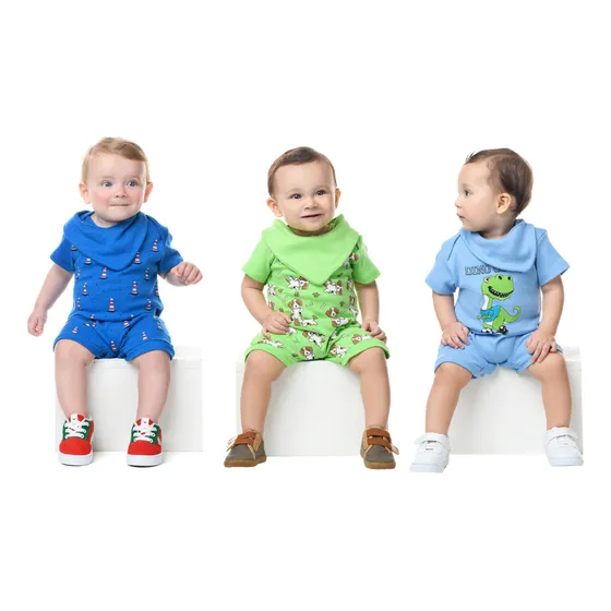 Macacão Macaquinho Roupa De Bebê 9 Peças Calor Algodão Promo