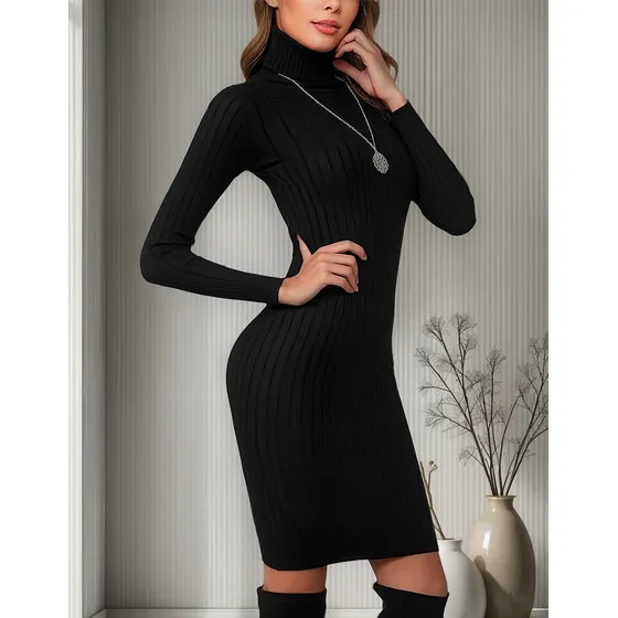 Vestido Morley Calidad Premium Ajustado Manga Larga - Otec