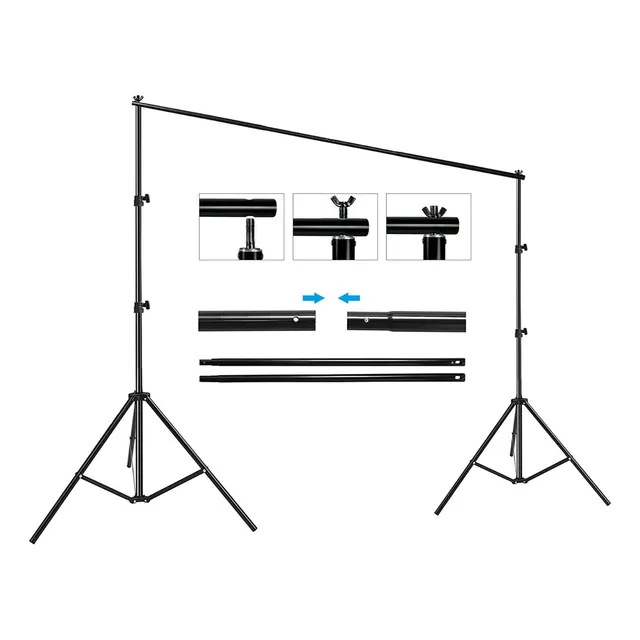 Kit Porta Telon 2x2 Mts Para Estudio De Fotografia Y Video 