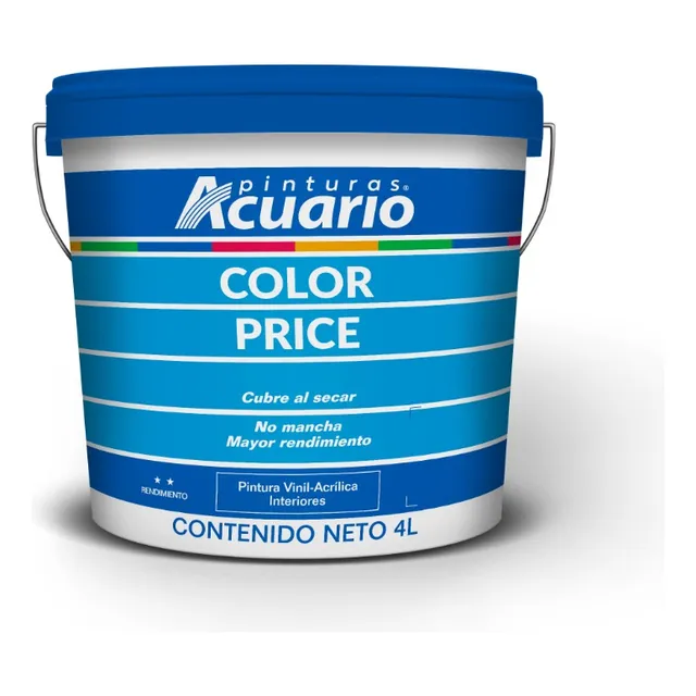 Galon De Pintura Vinilica Lavable Acuario Color Price 4lt