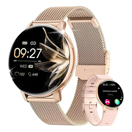 Relógio Smartwatch À Prova D'água Ultra Mulher Ouro Original