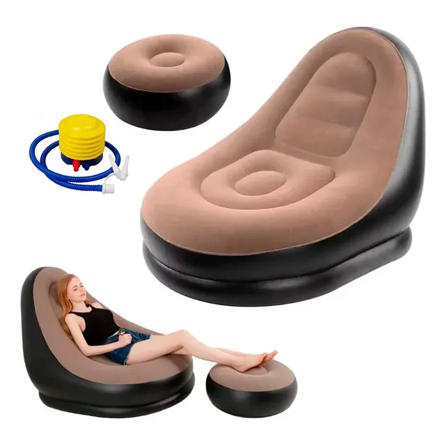 Sofá Sillón Inflable Con Posapies