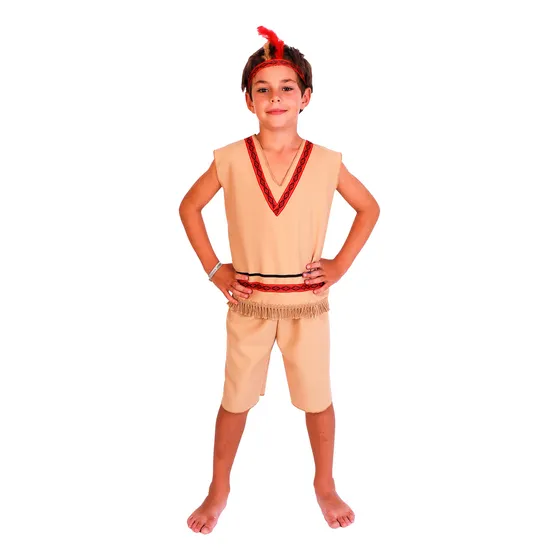 Disfraz Indio Infantil Fiesta Pluma Carnaval Niño Fiesta