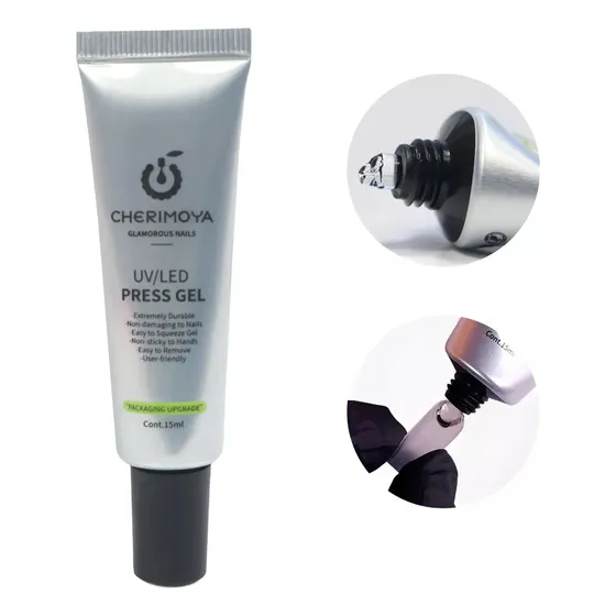 Press Gel Cherimoya Press On Uñas 15ml Soft Gel Leduv