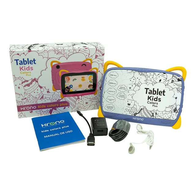Tablet Para Niños Y Niñas Kids Color Plus 3gbramx32gb Krono Color Índigo