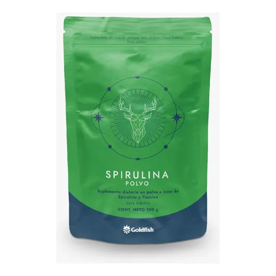 Spirulina Polvo Goldfish +vit.  Proteinas Y Minerales X 100g