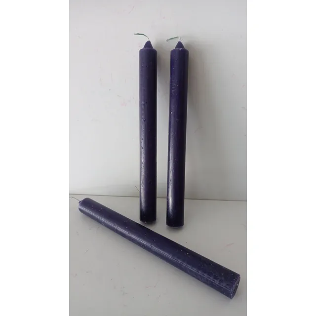 Vela Larga Morada Y Blanca Mide 28cm Precio Publicado Por 2